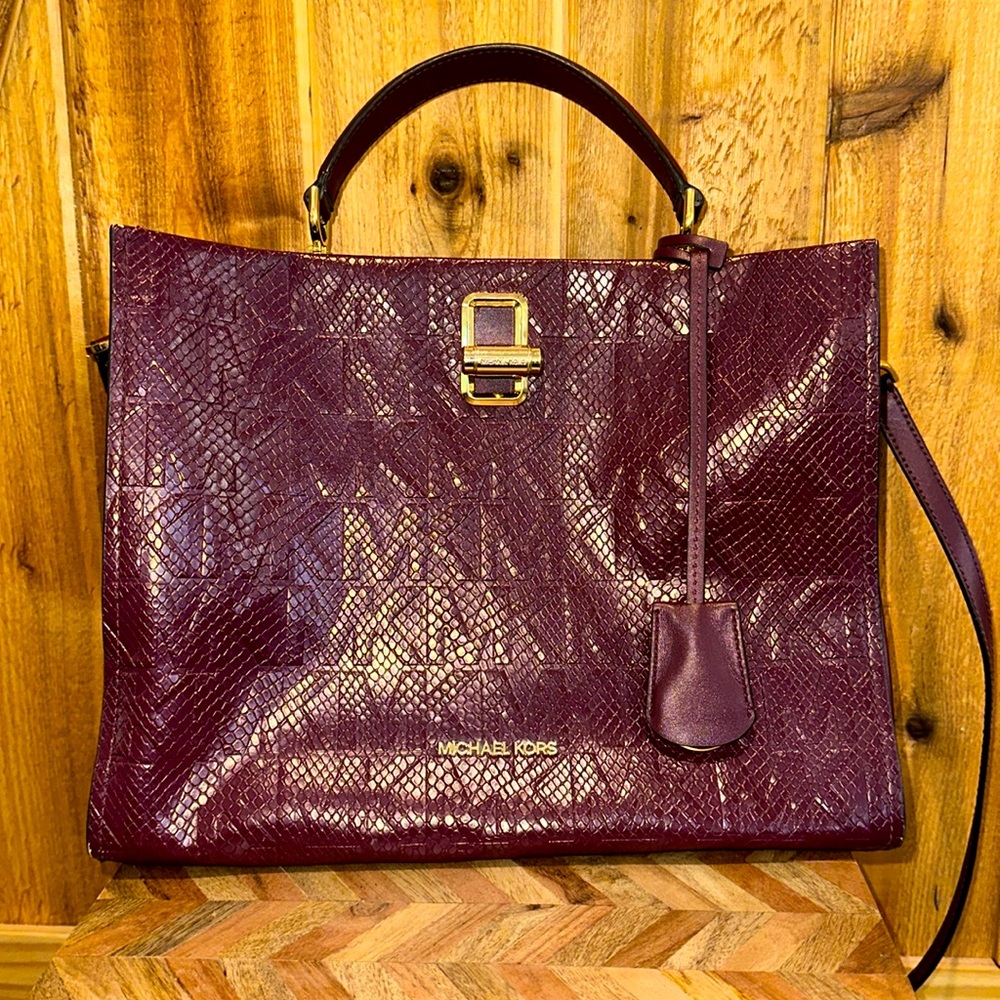 Michael Kors burgundy handbag